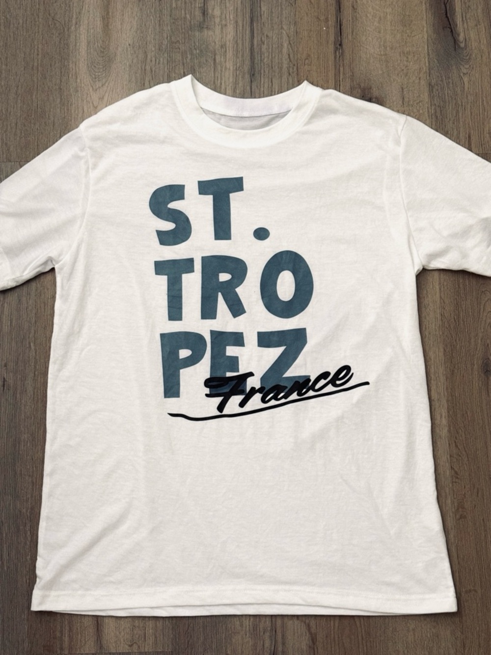 White St. Tropez France Women’s Graphic Oversized Tee